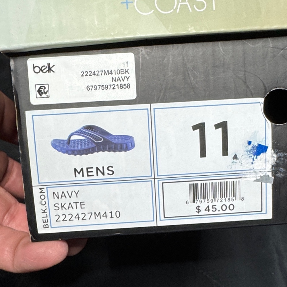 Belk Navy Men's Flip-Flops